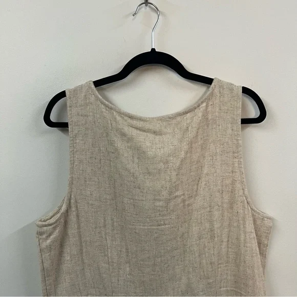 Madewell V Neck Button Down Linen Blend Romper - Picture 9 of 13